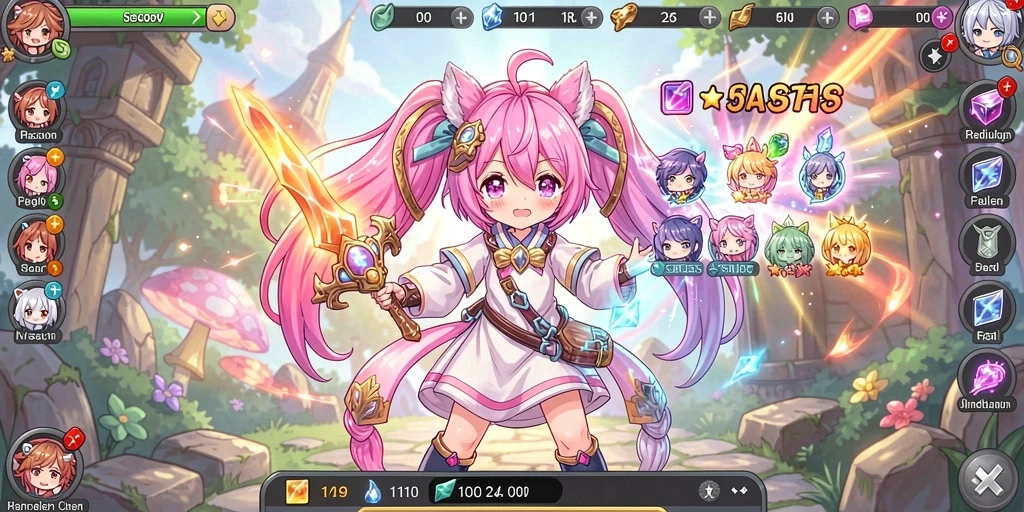 Screenshot menampilkan karakter utama yang siap beraksi.