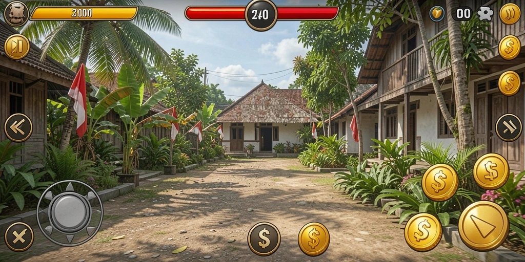 Tangkapan layar menampilkan karakter utama dalam aksi.