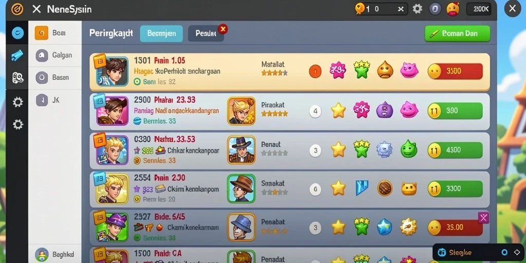 Screenshot menampilkan karakter utama dalam petualangan.