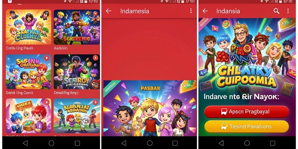 Layar awal yang mengesankan dengan grafis luar angkasa.