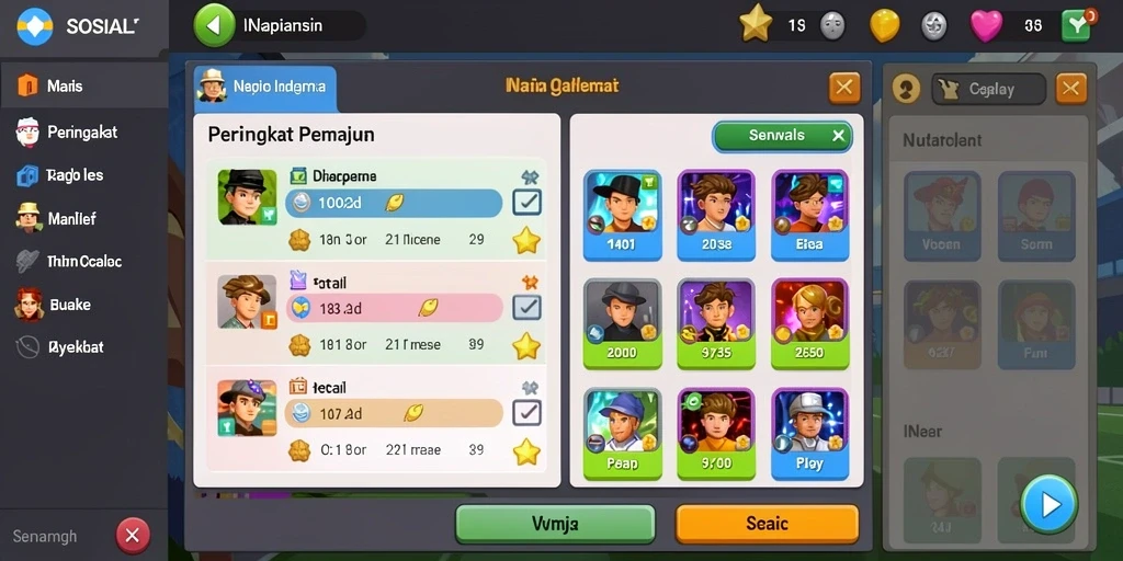 Tampilan menu utama yang menarik dan mudah digunakan.