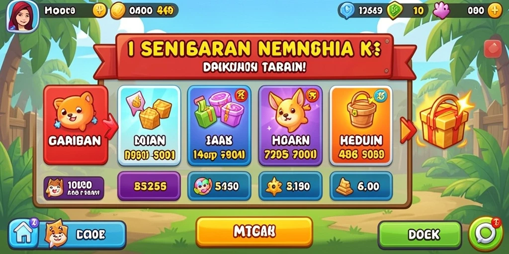 Tampilan awal game dengan desain yang menawan.